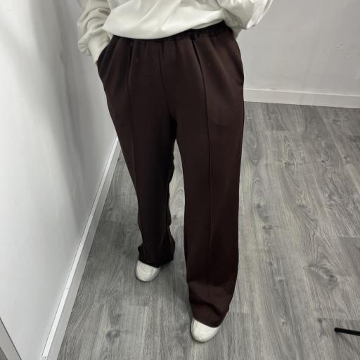 Pantalón Mujer Seul con Pinzas – Estilo Casual Chic marrón [2]