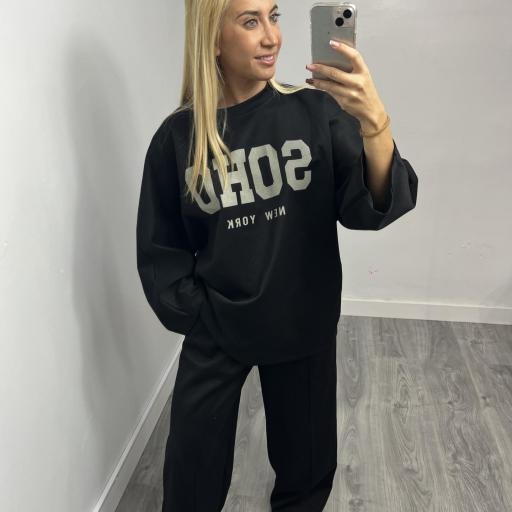 Conjunto mujer  “SOHO NEW YORK” Oversize Negro  [1]