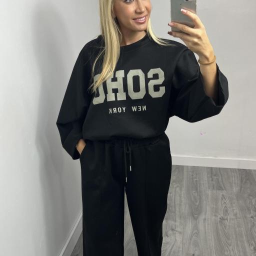 Conjunto mujer  “SOHO NEW YORK” Oversize Negro 