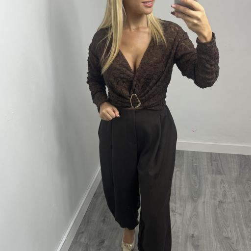 Pantalón Ballon mujer bombacho marrón