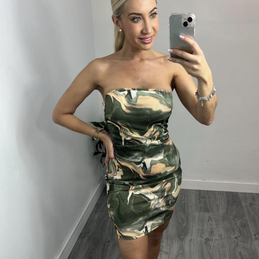 Vestido Mujer Corto Petunia verde