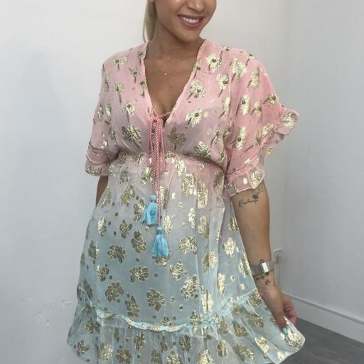 Vestido Mujer Ibicenco Sam Rosa