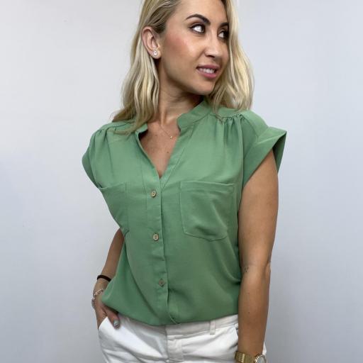 Blusa Mujer Manga Corta Zayn Verde