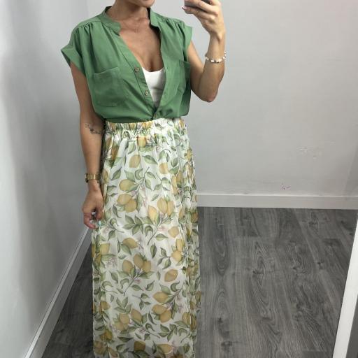 Falda  Mujer Midi Estampado Lemon