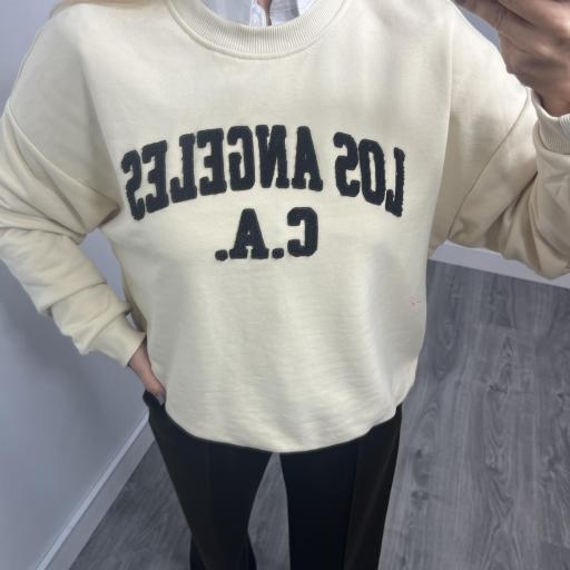 Sudadera Beige “Los Angeles C.A.” – Estilo casual  [1]