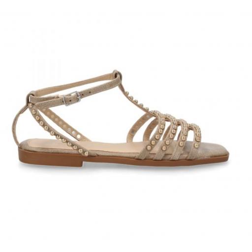 Sandalias Planas de Mujer, con adornos brillantes  Chiara Kaki [1]