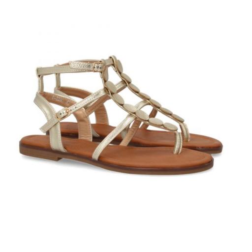 Sandalia de esclava para mujer Cleo Oro