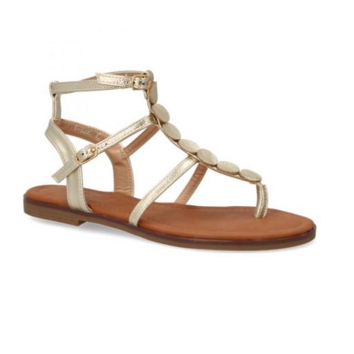 Sandalia de esclava para mujer Cleo Oro [0]