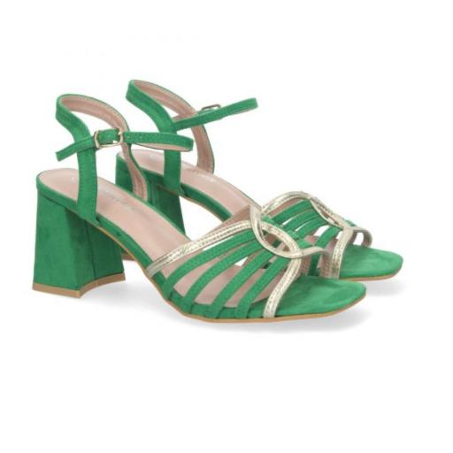 Sandalia de Tacón para Mujer Cómodas Ghane Verde