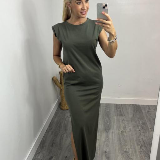 Vestido Mujer Largo Victoria kaki