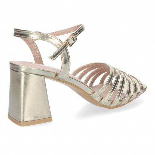 Sandalia de Tacón para Mujer Cómodas Ghane Oro [1]