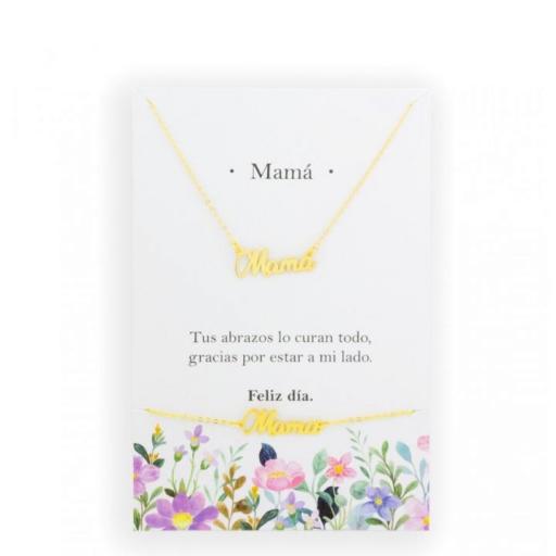 Pulsera Mama Plata de Ley chapado en Oro