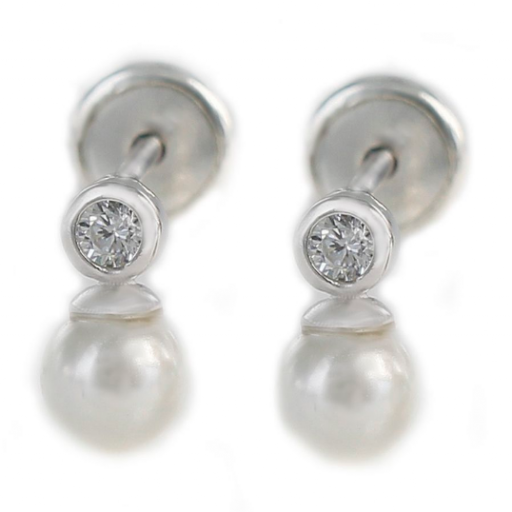 Pendientes Perla con detalle