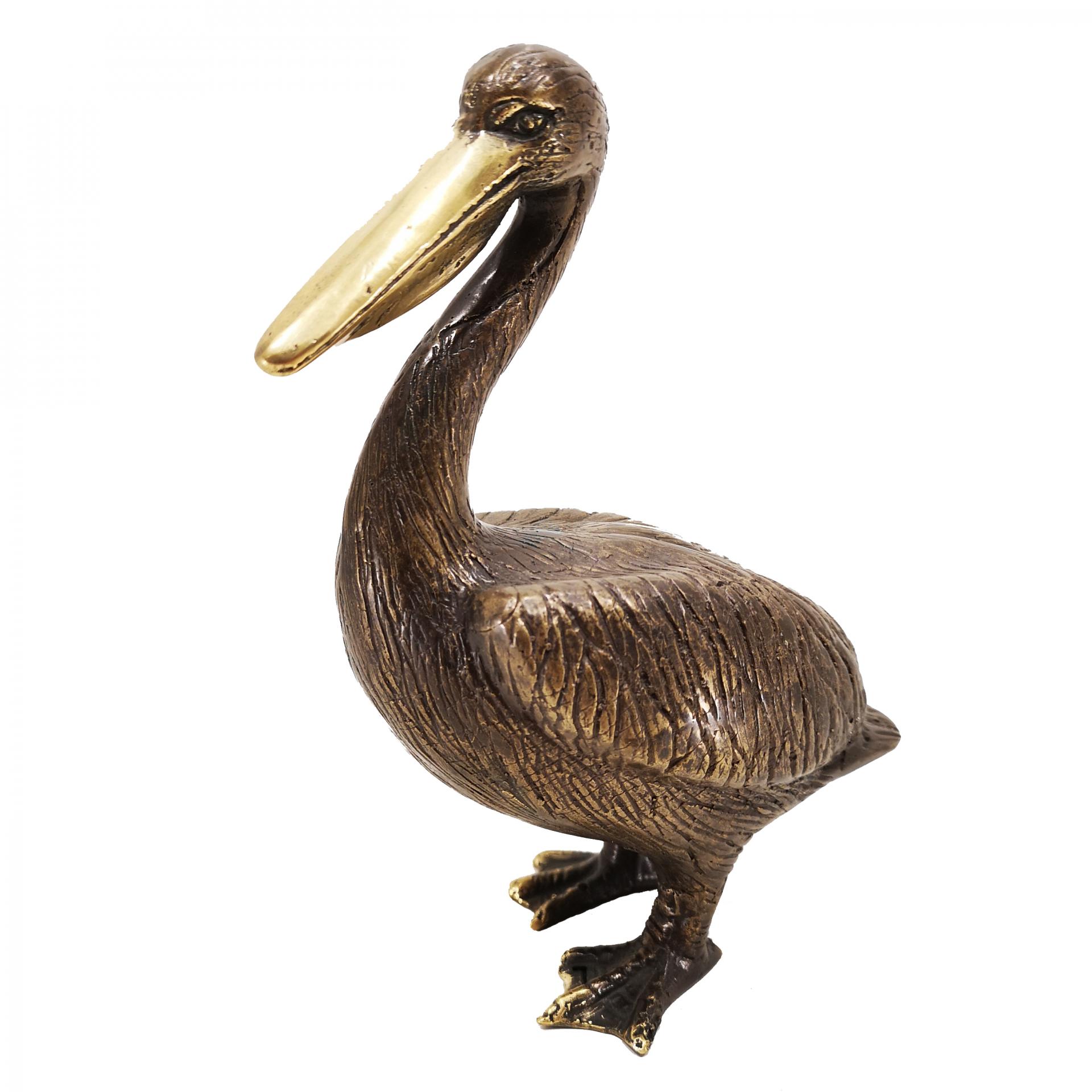 Pelicano de bronce - 18 cm
