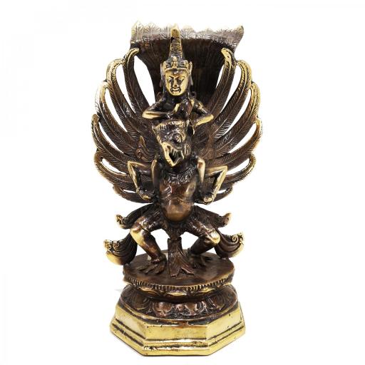 Garuda con Vishnu de bronce