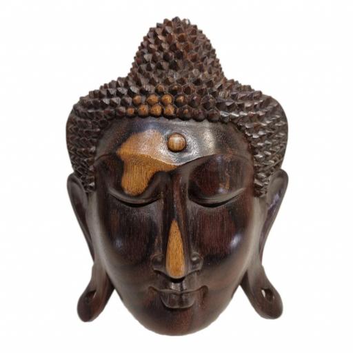 Máscara de Buda de madera