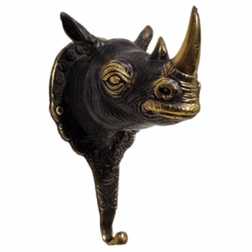 Colgador con Rinoceronte de bronce