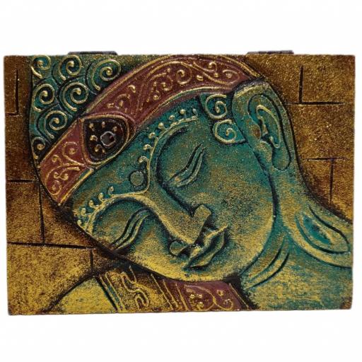 Caja pintada con cara de Buda [3]