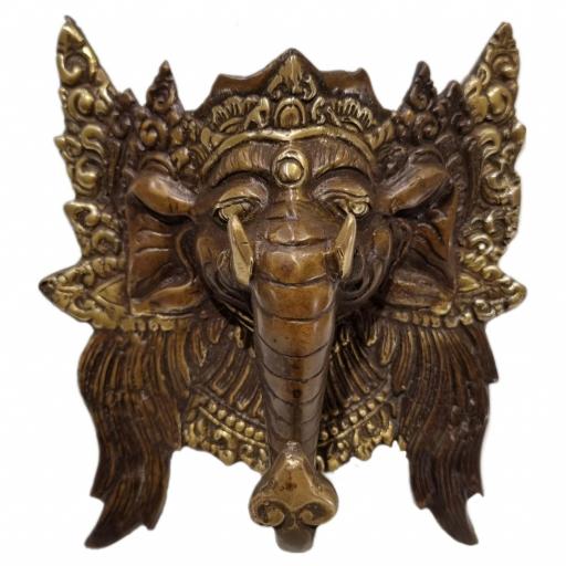 Máscara de Ganesha | Máscara de bronce | Colgador [4]
