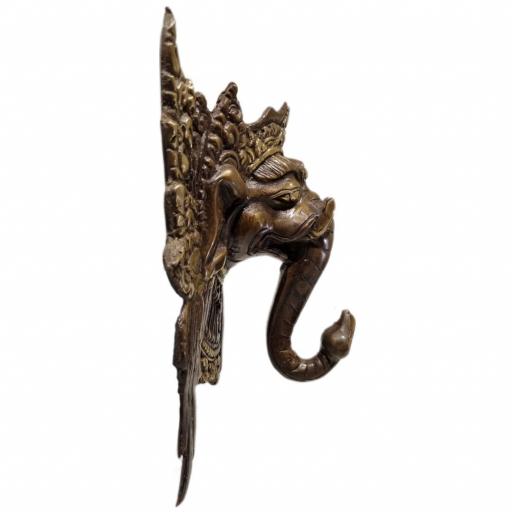 Máscara de Ganesha | Máscara de bronce | Colgador [3]
