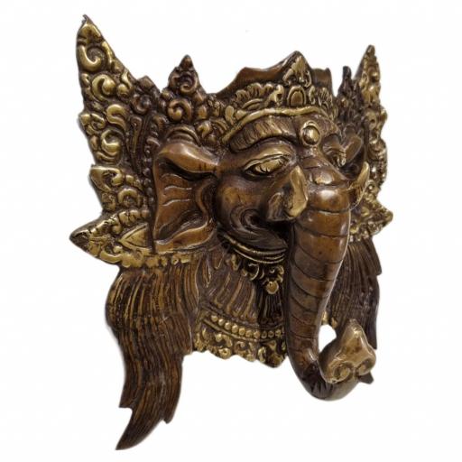 Máscara de Ganesha | Máscara de bronce | Colgador [2]