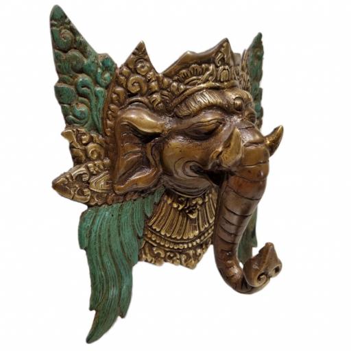 Máscara de Ganesha | Máscara de bronce | Colgador [1]