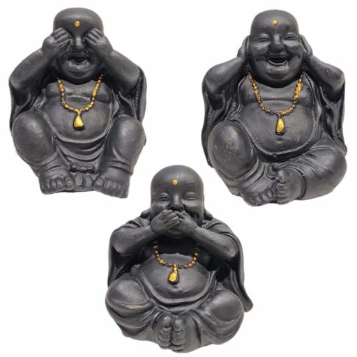 Buda Chino de resina | Ver, Oír y Callar | Three Wise | Buda feliz [0]