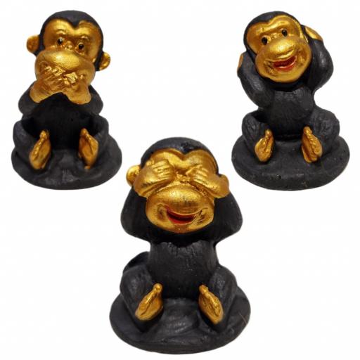 3 Monos Sabios de resina| Ver, Oír y Callar | Three Wise Monkey