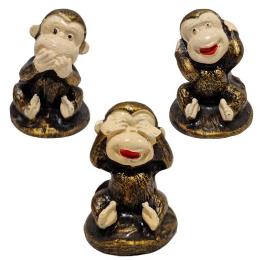 3 Monos Sabios de resina| Ver, Oír y Callar | Three Wise Monkey [1]