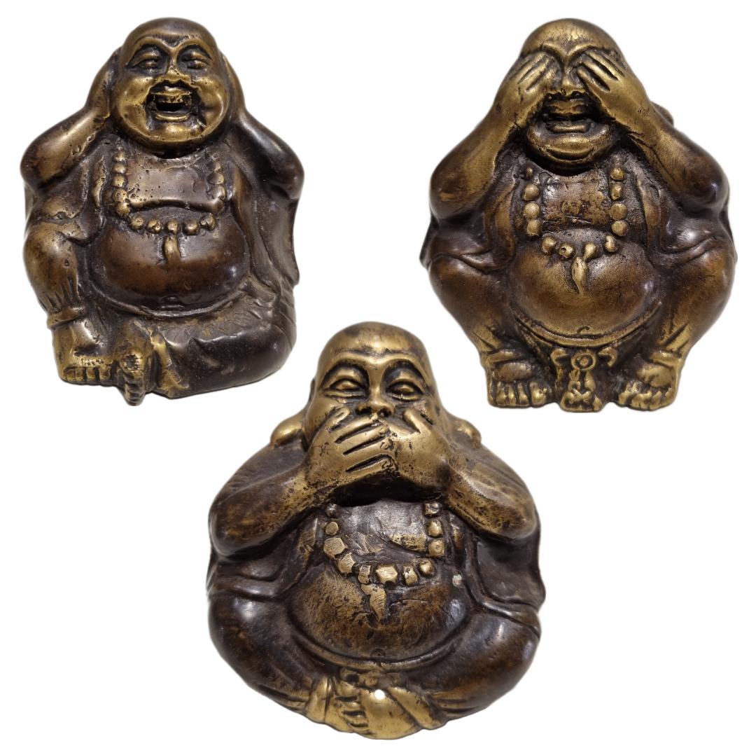 Buda Chino de bronce | Ver, Oír y Callar | Three Wise | Buda feliz