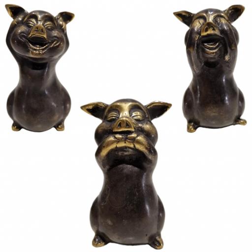 Cerdos de bronce | Ver, Oír y Callar | Three Wise 