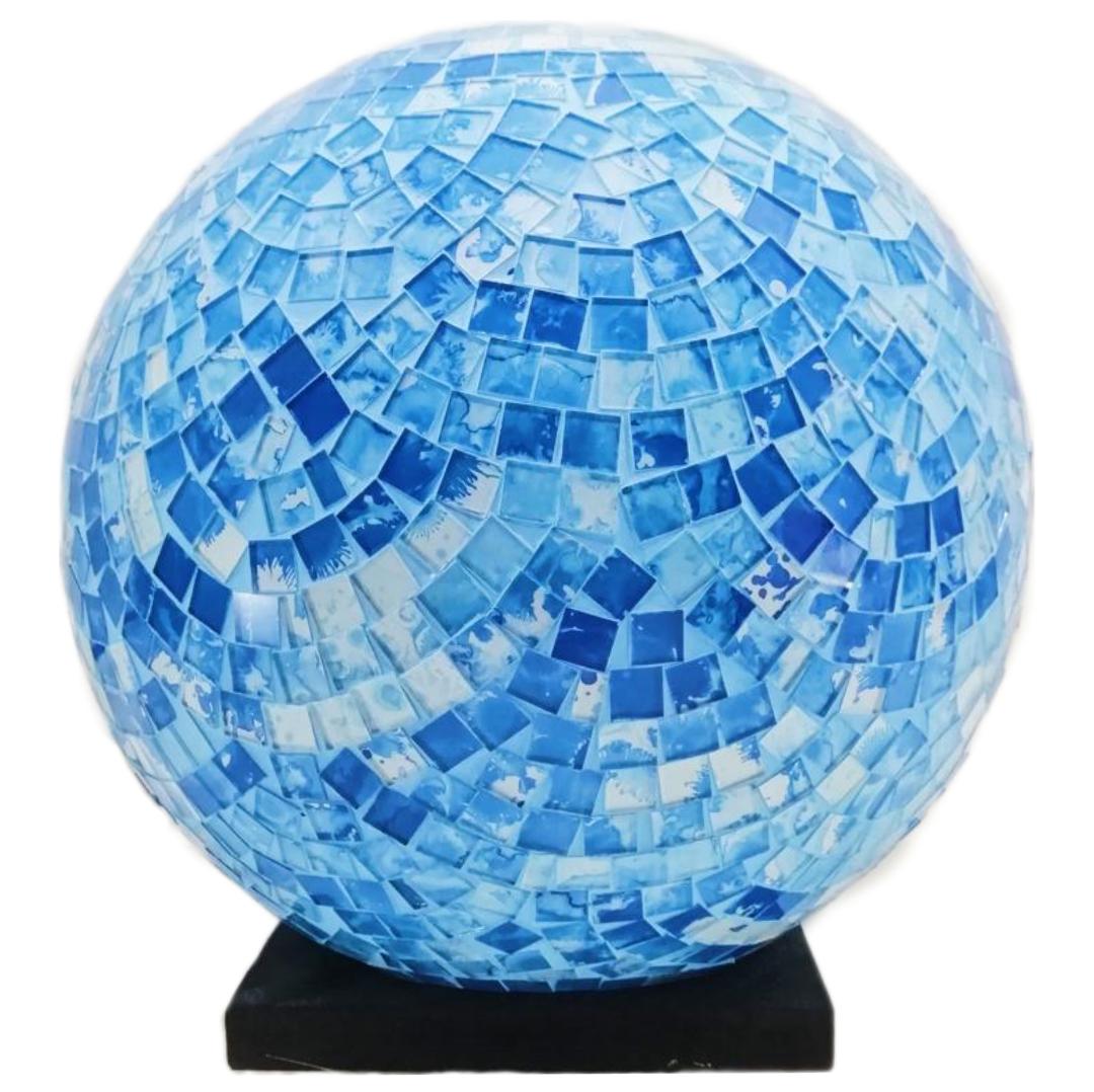 Lámpara Bola de Mosaico Azul