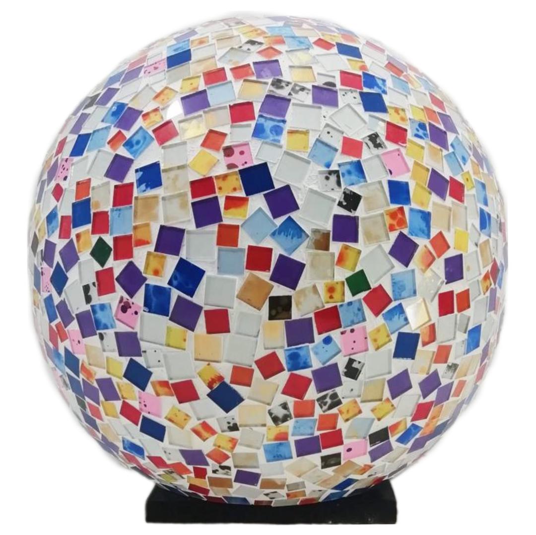 Lámpara Bola de Mosaico Multicolor