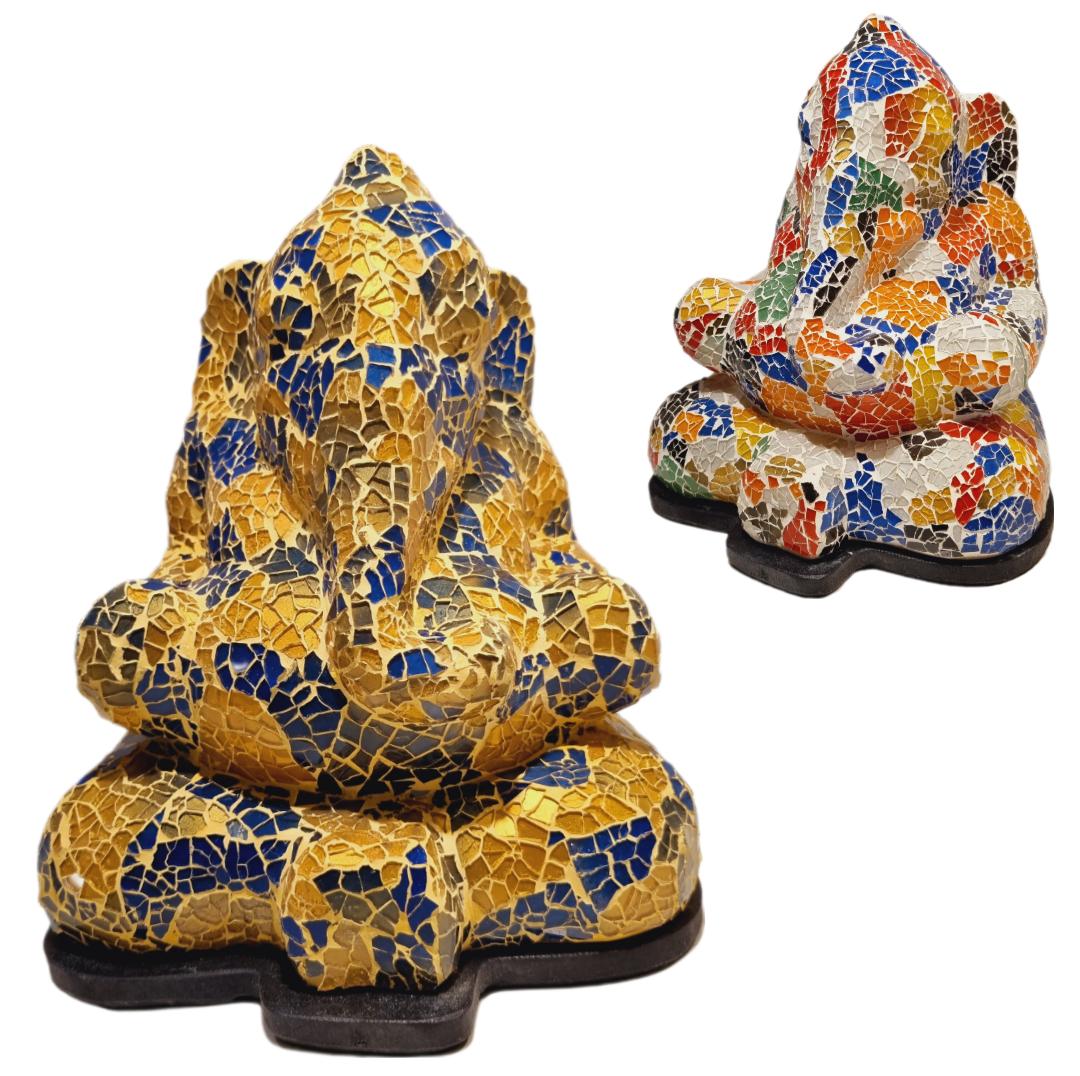 Lámpara Ganesha de mosaico