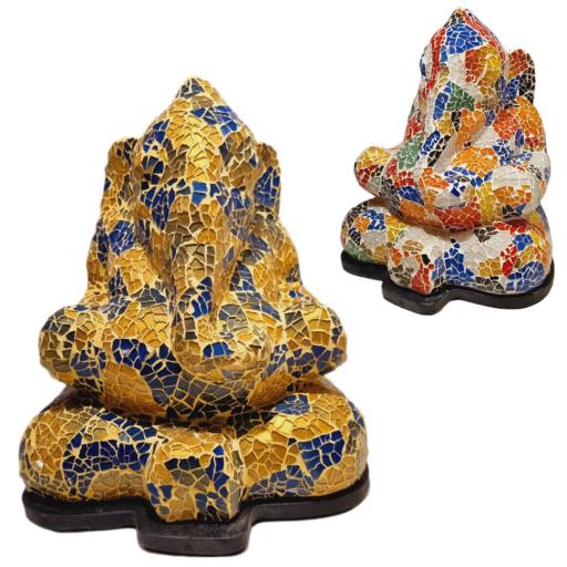 Lámpara Ganesha de mosaico