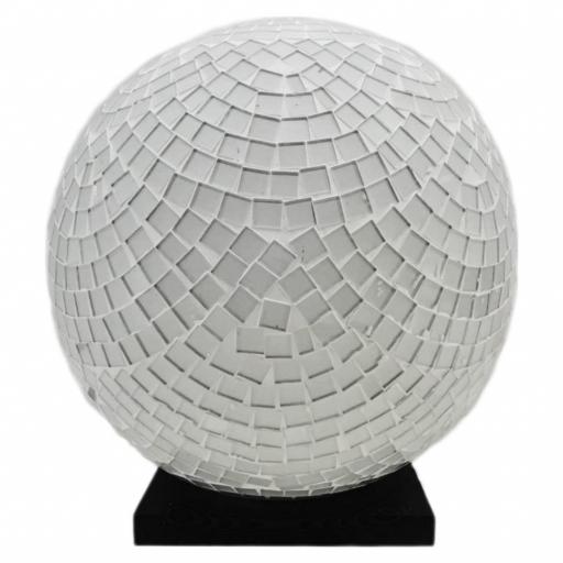 Lámpara Bola de Mosaico Blanca