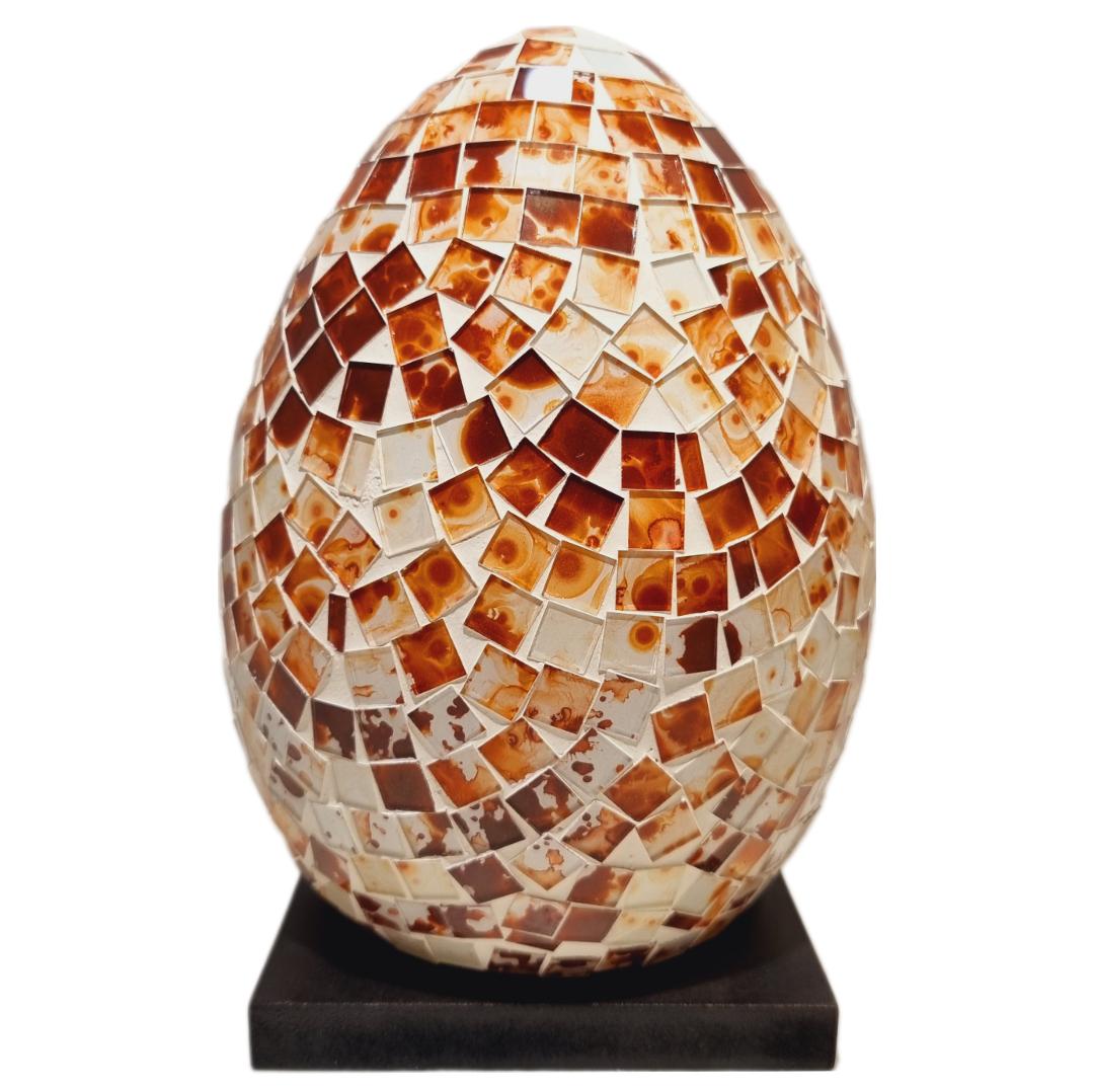 Lámpara Huevo de Mosaico Marrón 