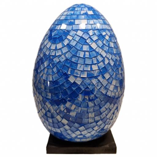 Lámpara Huevo de Mosaico Azul