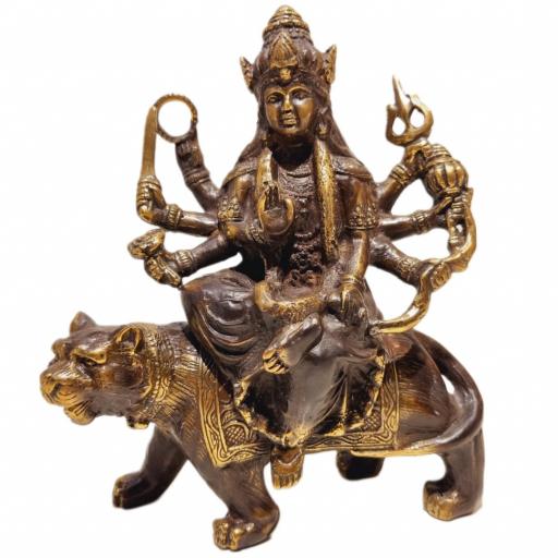Durga de bronce con Tigre