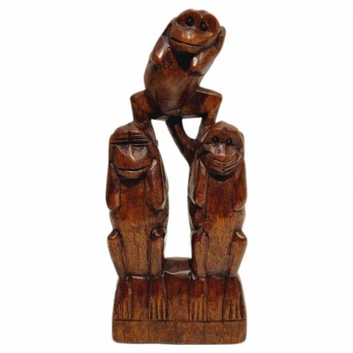 3 Monos Sabios de madera | Ver, Oír y Callar | Three Wise Monkey [0]
