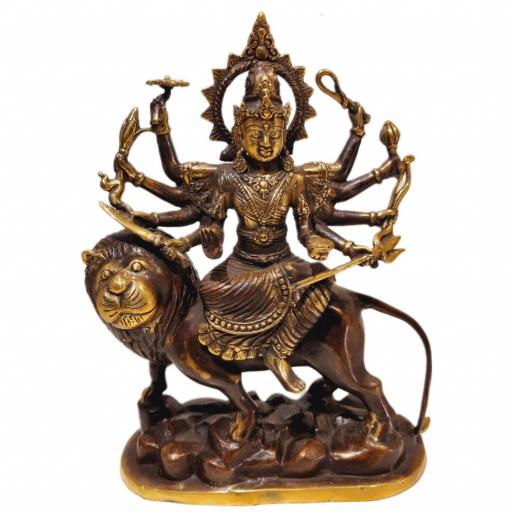 Durga con león de bronce [1]