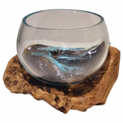 Jarrón de cristal con Raíz de madera [0]