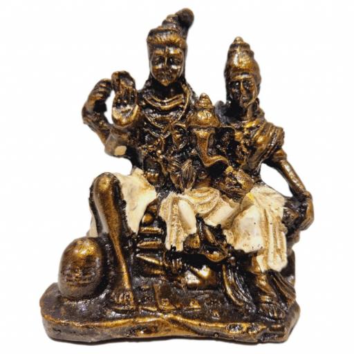 Shiva, Parvati y Ganesh de resina - Trimurti [1]