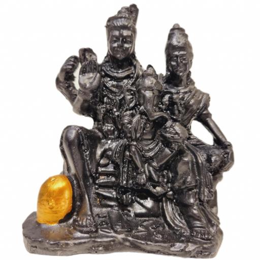 Shiva, Parvati y Ganesh de resina - Trimurti [3]