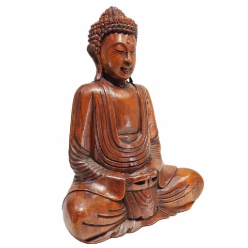 Buda de madera "Dhyana Mudra" [4]