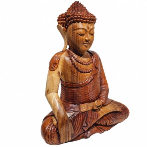 Buda de madera "Bhumisparsha Mudra" [1]