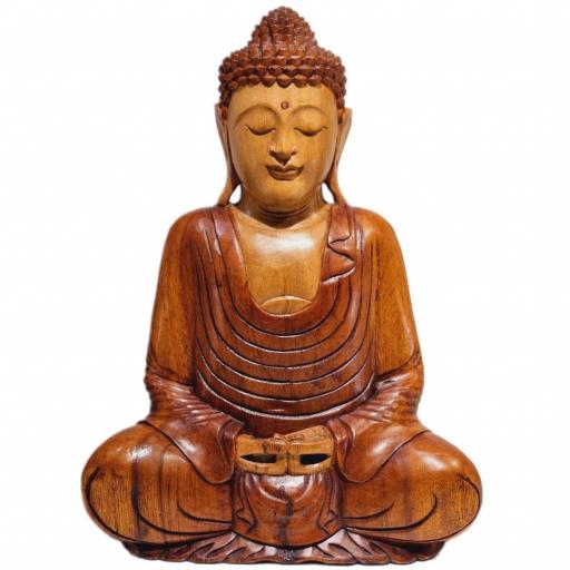 Buda de madera "Dhyana Mudra"