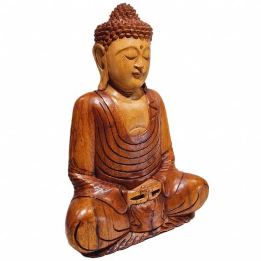 Buda de madera "Dhyana Mudra" [0]