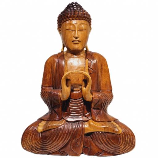 Buda de madera "Uttarabodhi mudra"