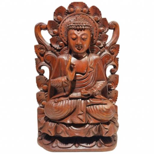 Buda de madera "Vitarka Mudra"